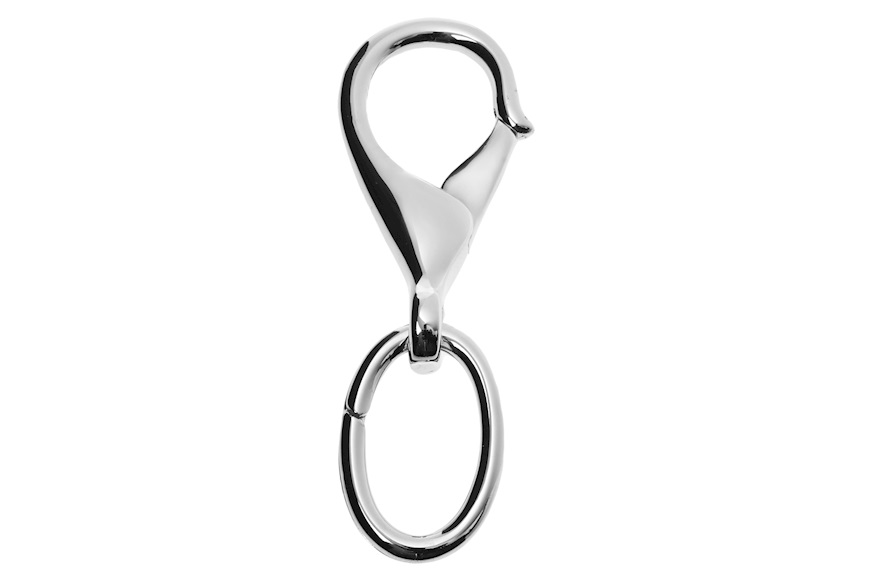 Portachiavi argento con doppio moschettone Selezione Zanolli