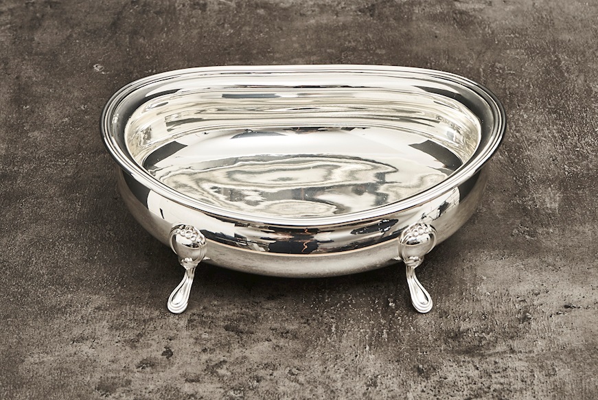 Oval bowl silver 603 grammi Zanolli Vintage