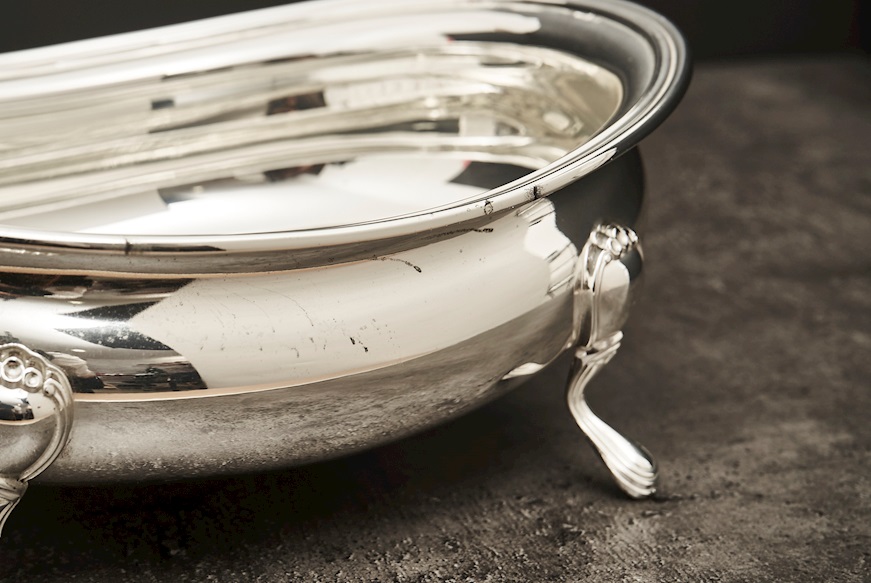 Oval bowl silver 603 grammi Zanolli Vintage
