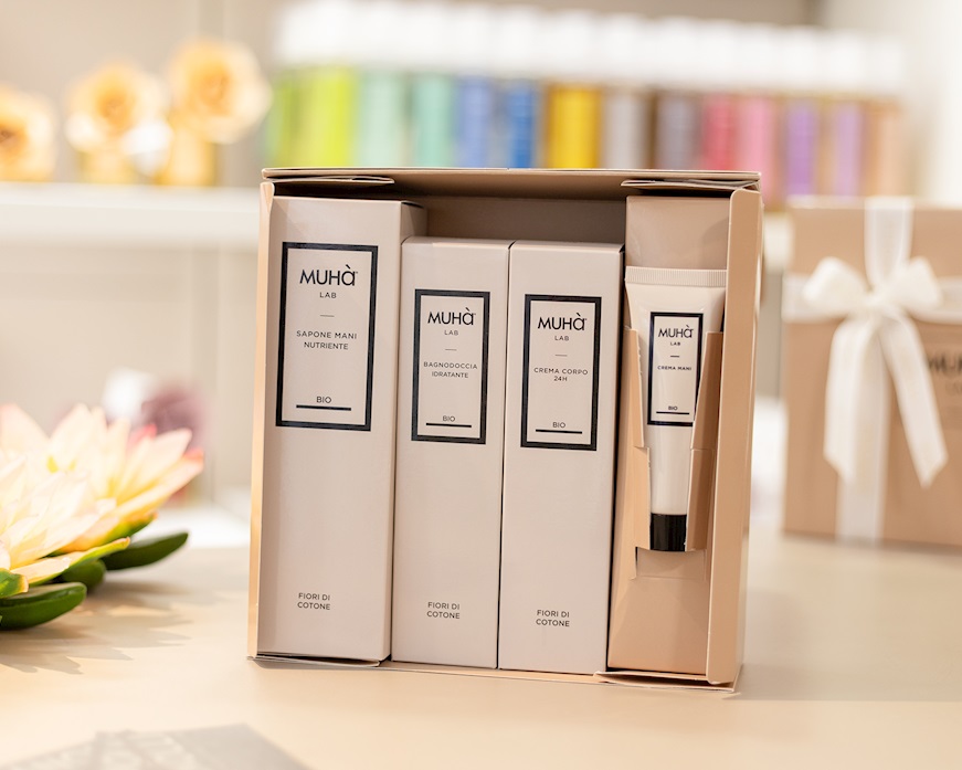 Cream and soap set Fiori di Cotone 4 pieces Muhà