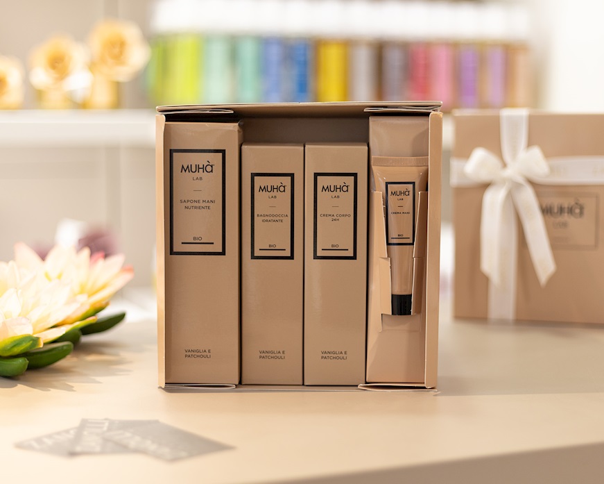 Cream and soap set Vaniglia e Patchouli 4 pieces Muhà