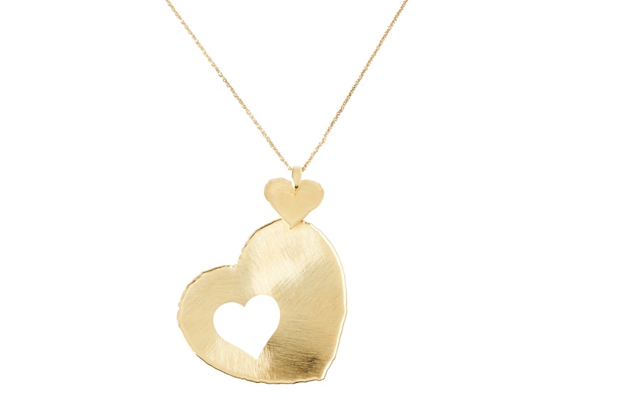 Collana argento dorato con pendente cuore Selezione Zanolli