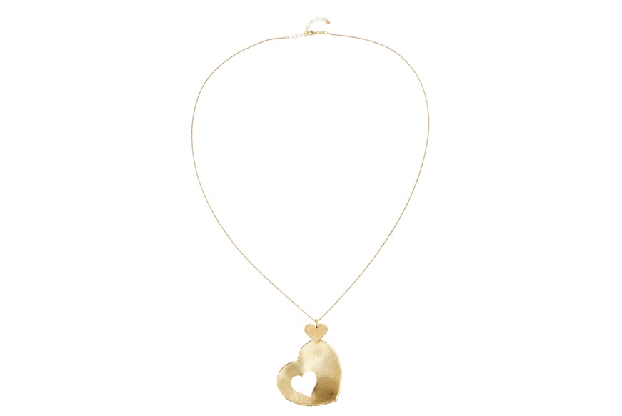 Collana argento dorato con pendente cuore Selezione Zanolli