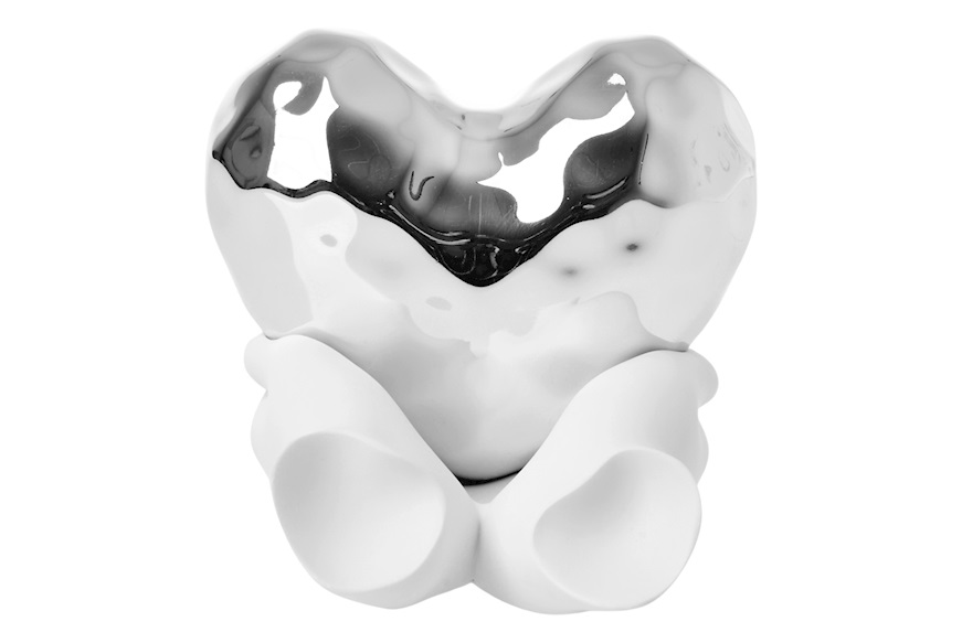 Scultura Mani con cuore argento Selezione Zanolli