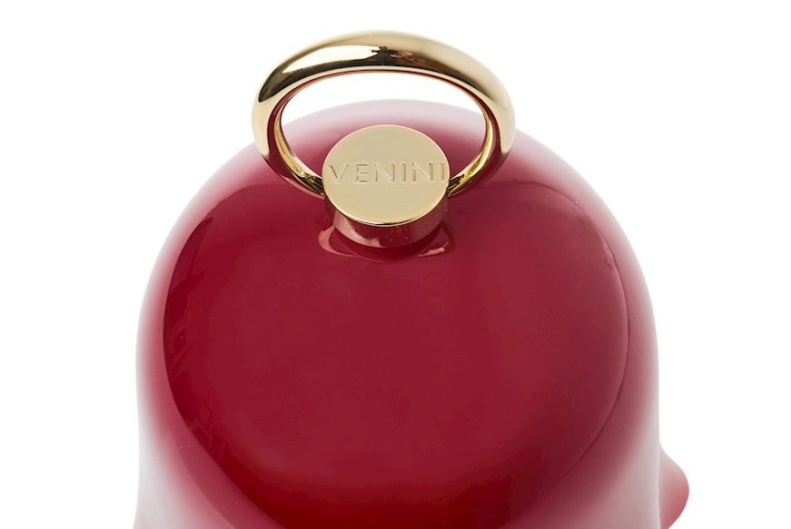 Table lamp Fantasmino XL Murano glass red and milk white Venini