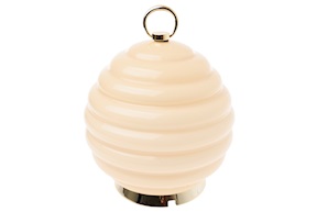Lampada da tavolo Gran Deco vetro di Murano pesca e lattimo Venini