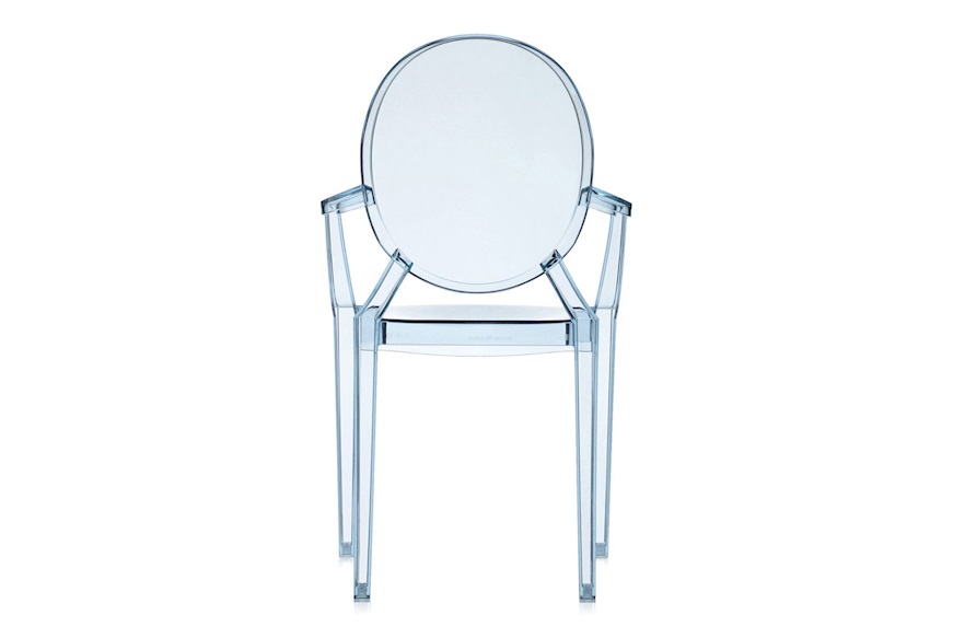 Sedia Lou Lou Ghost azzurro trasparente Kartell
