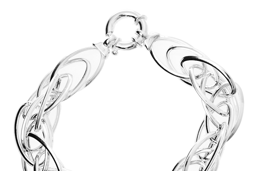 Bracciale argento con ovali intrecciati Selezione Zanolli