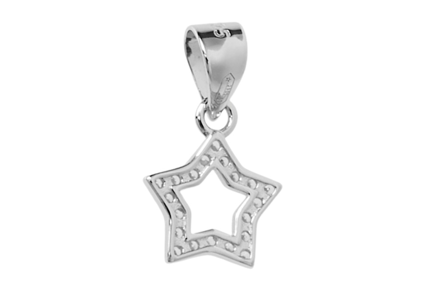 Pendant Star silver with zircons Selezione Zanolli