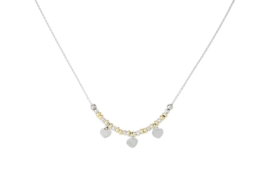 Collana argento con charms cuori Selezione Zanolli