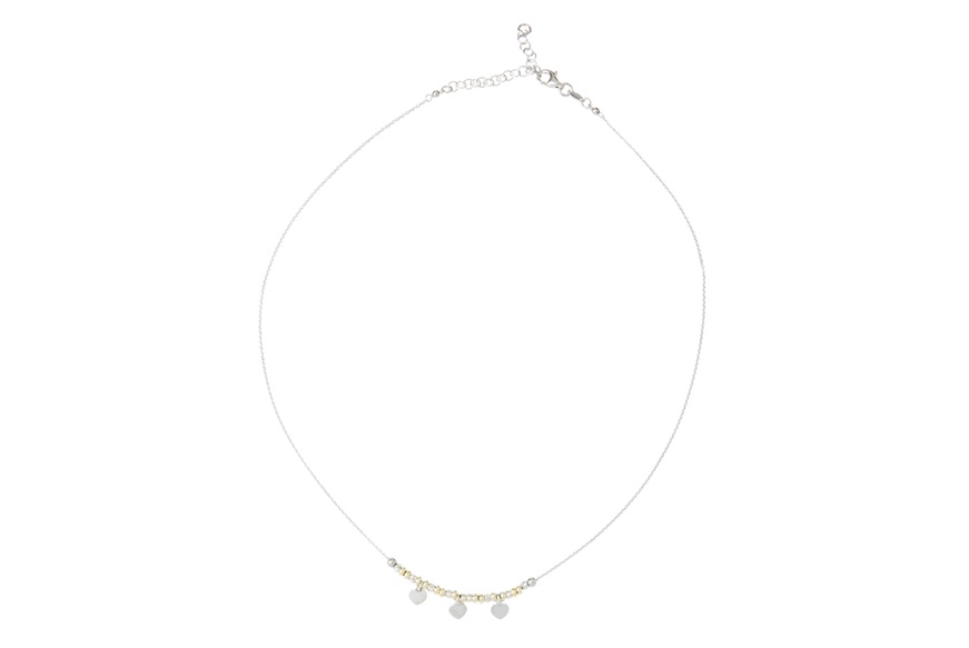 Collana argento con charms cuori Selezione Zanolli