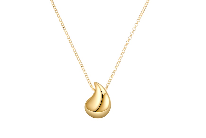 Collana argento dorato con goccia lucida Selezione Zanolli