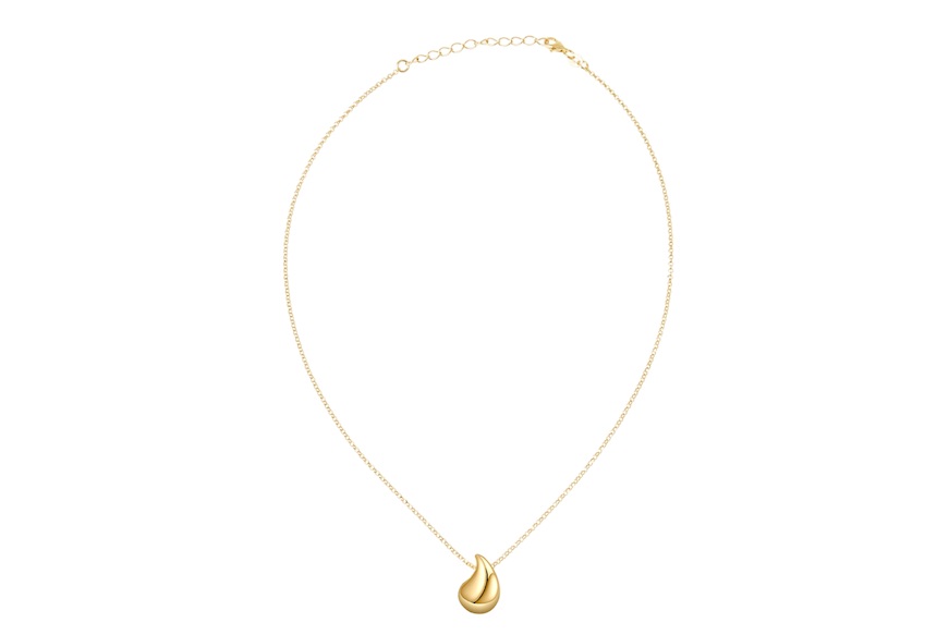 Collana argento dorato con goccia lucida Selezione Zanolli