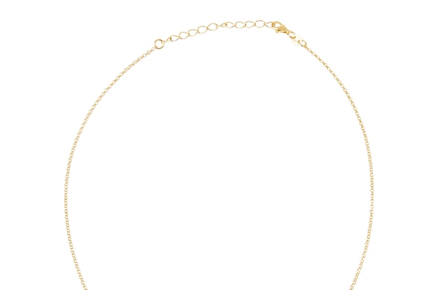 Collana argento dorato con goccia lucida Selezione Zanolli