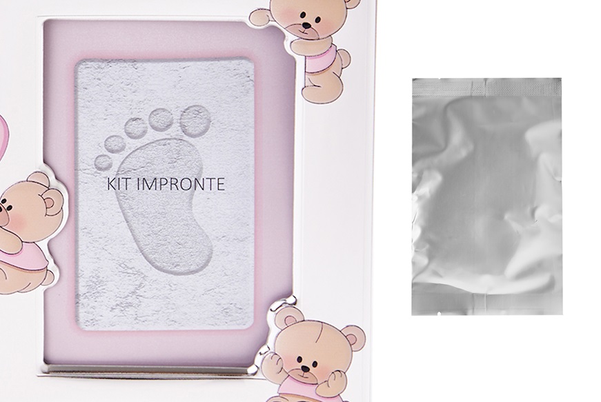 Cornice Orsetti Rosa con kit per le impronte Selezione Zanolli