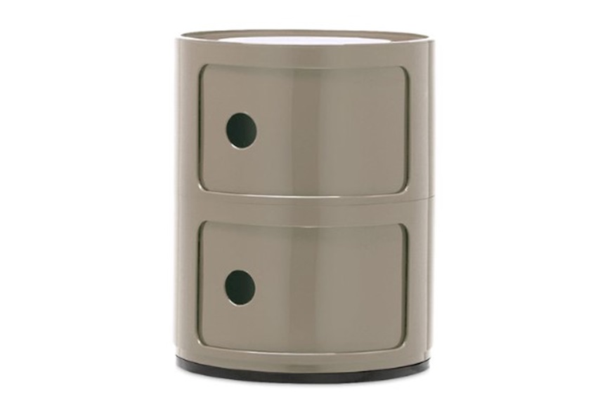 Cassettiera Componibile a due elementi colore tortora Kartell