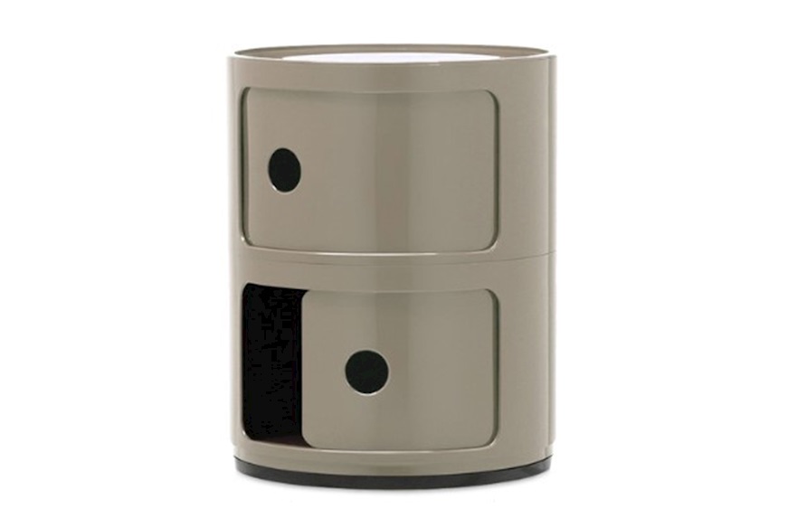Cassettiera Componibile a due elementi colore tortora Kartell