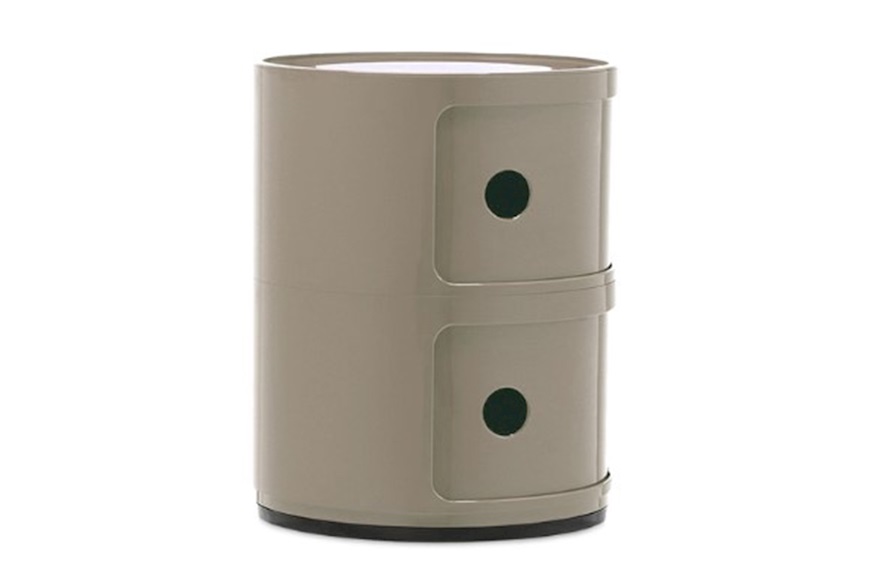 Cassettiera Componibile a due elementi colore tortora Kartell