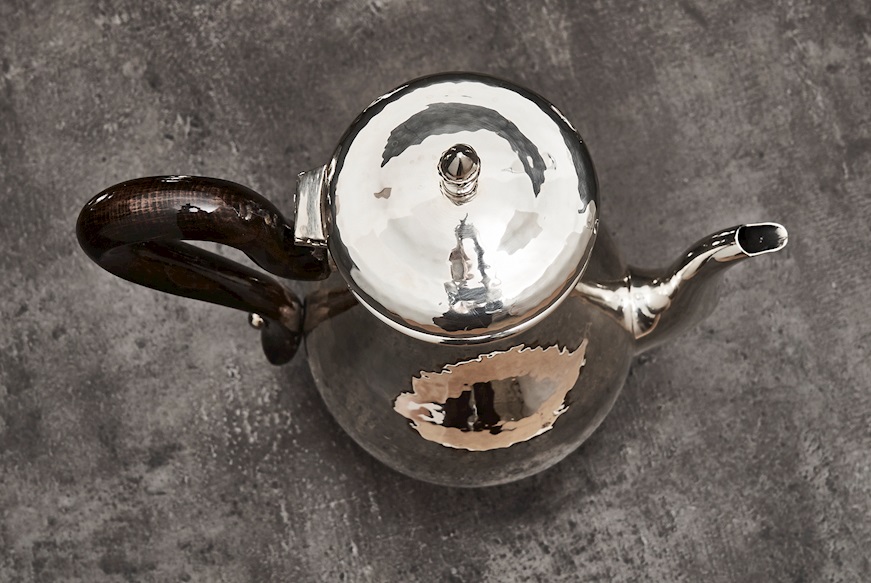 Servizio da caffè argento 1644 grammi 4 pezzi battuto usato ricondizionato Zanolli Vintage