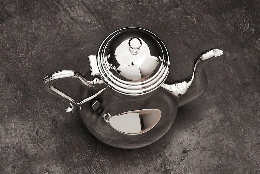 Tea and coffee service silver 1380 grammi 4 pieces in English Style Zanolli Vintage