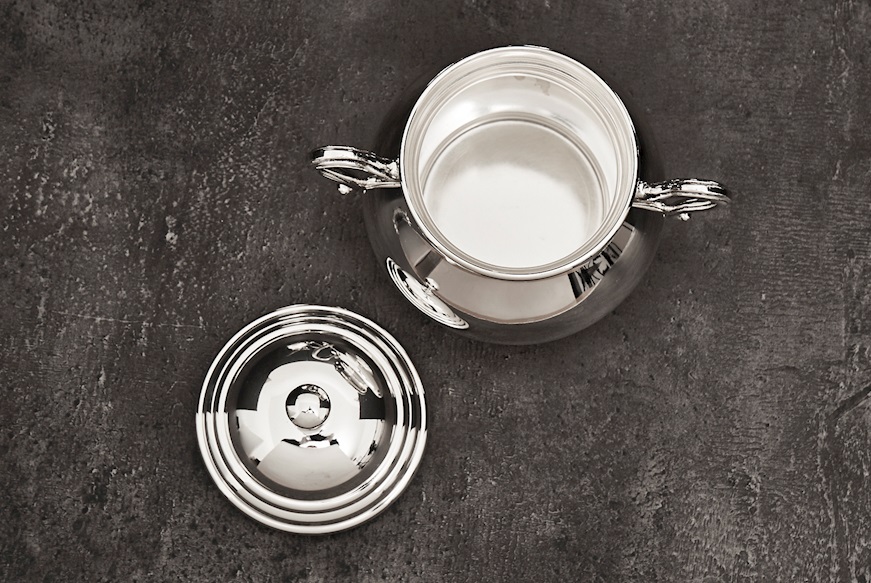 Tea and coffee service silver 1380 grammi 4 pieces in English Style Zanolli Vintage