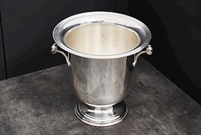 Champagne bucket silver 1130 grammi in English style Zanolli Vintage