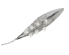 Bomboniera Mughetto argento grande con campanelle bianche