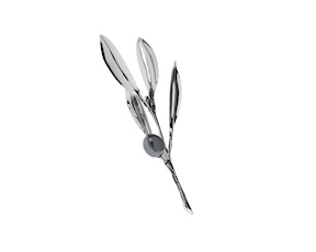 Bomboniera Olivo argento 4 foglie lucide