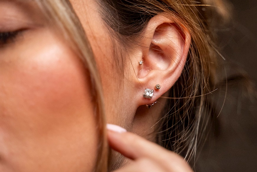 Earrings gold 750‰ with diamonds Selezione Zanolli