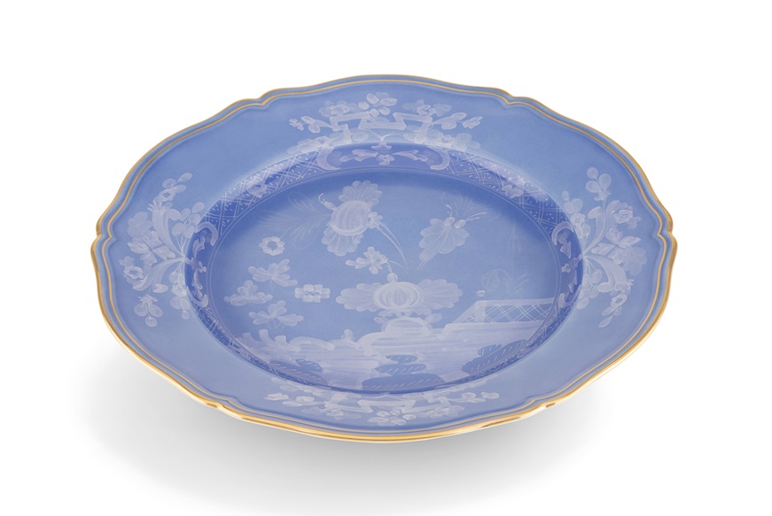 Vassoio rotondo Oriente Italiano Pervinca porcellana Richard Ginori