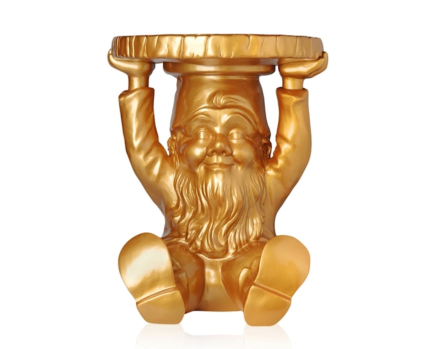 Stool Attila gold Kartell