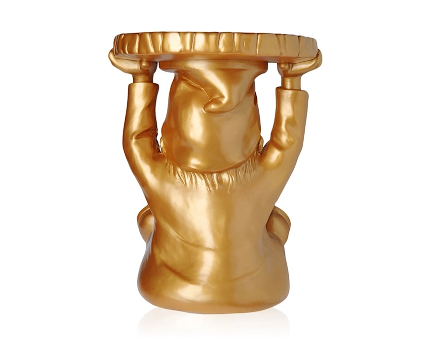 Stool Attila gold Kartell