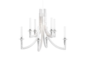 Lampadario Khan colore trasparente Kartell