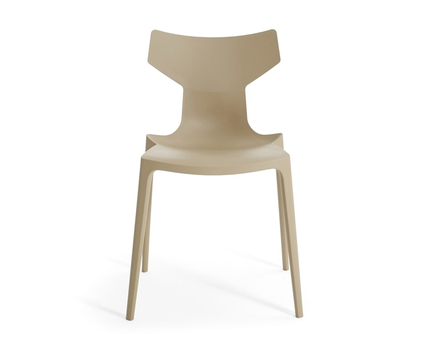 Set of Chairs Re-Chair taupe 2 pieces Kartell