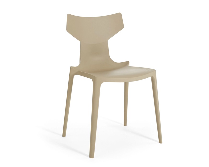 Set of Chairs Re-Chair taupe 2 pieces Kartell