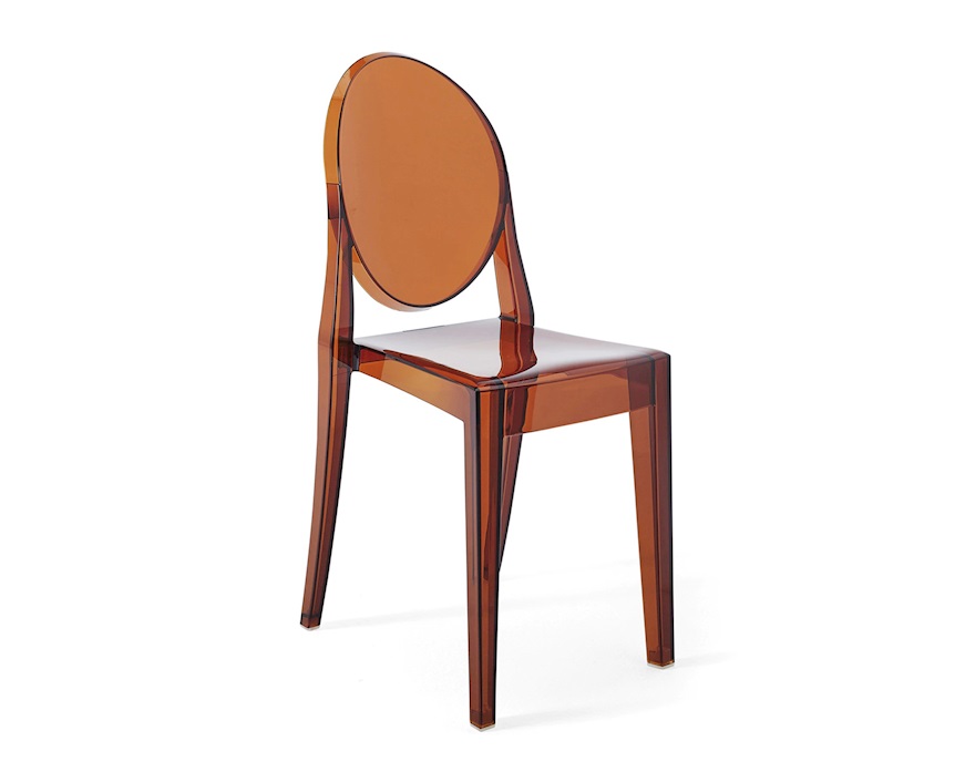 Set di 2 sedie Victoria Ghost ambra Kartell