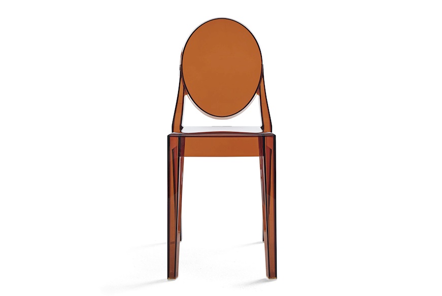 Set di 2 sedie Victoria Ghost colore ambra Kartell