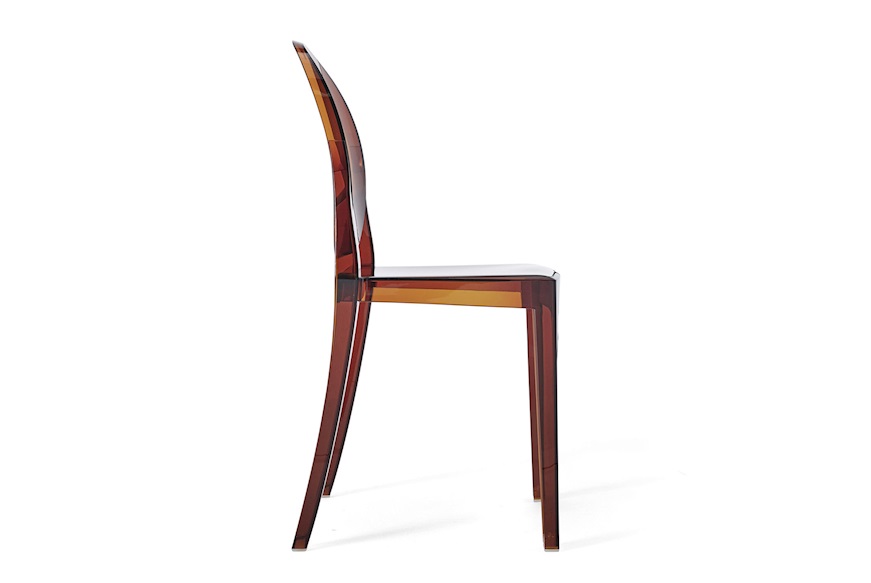 Set di 2 sedie Victoria Ghost colore ambra Kartell