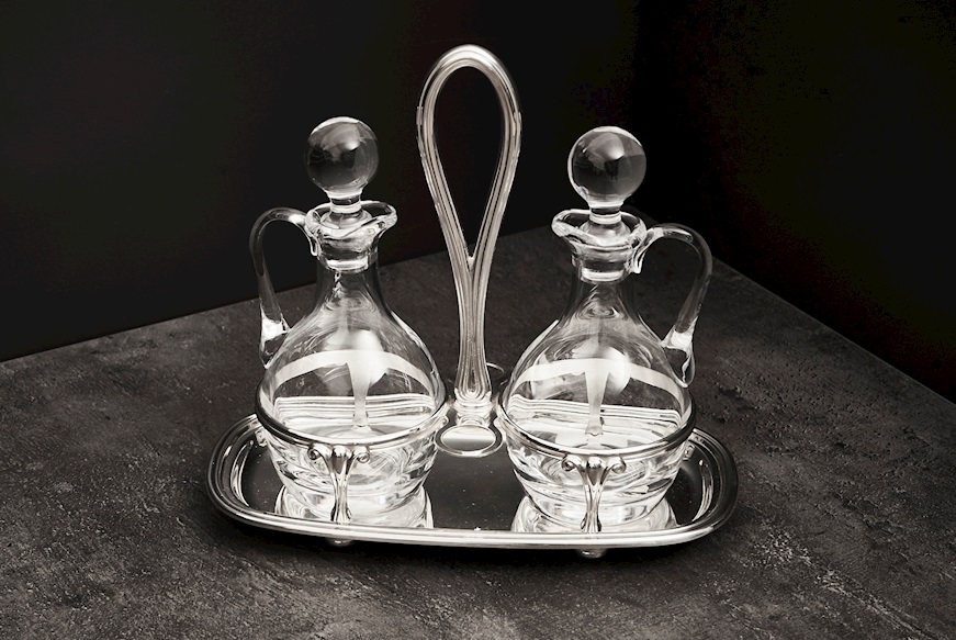 Oil cruet silver 366 grammi Zanolli Vintage