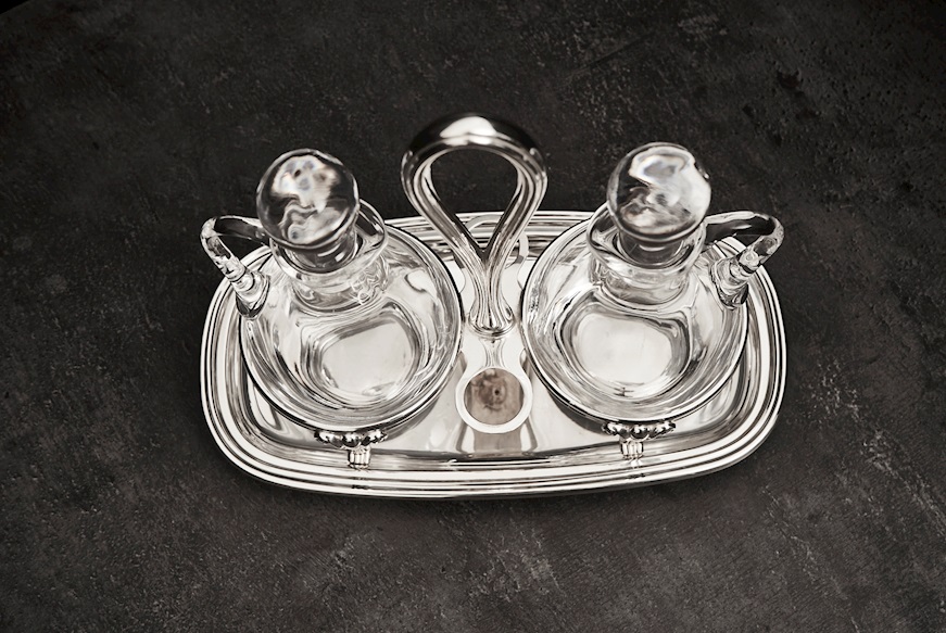Oil cruet silver 366 grammi Zanolli Vintage
