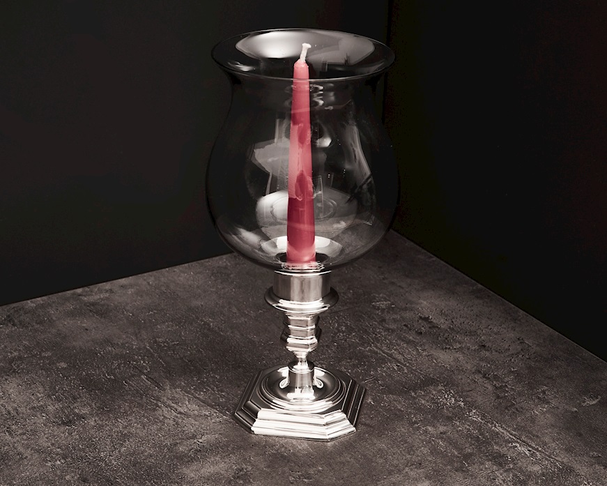 Candeliere basso monofiamma argento 251 grammi usato ricondizionato Zanolli Vintage