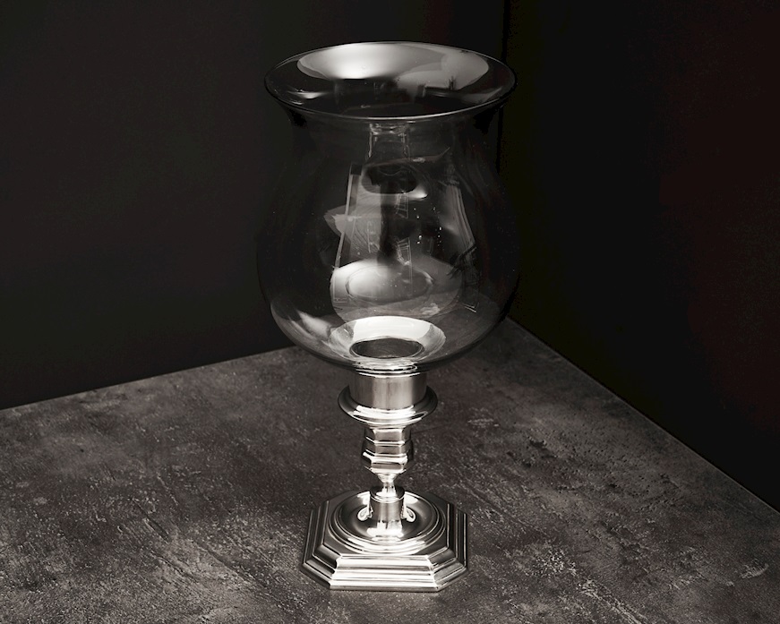 Candeliere basso monofiamma argento 251 grammi usato ricondizionato Zanolli Vintage