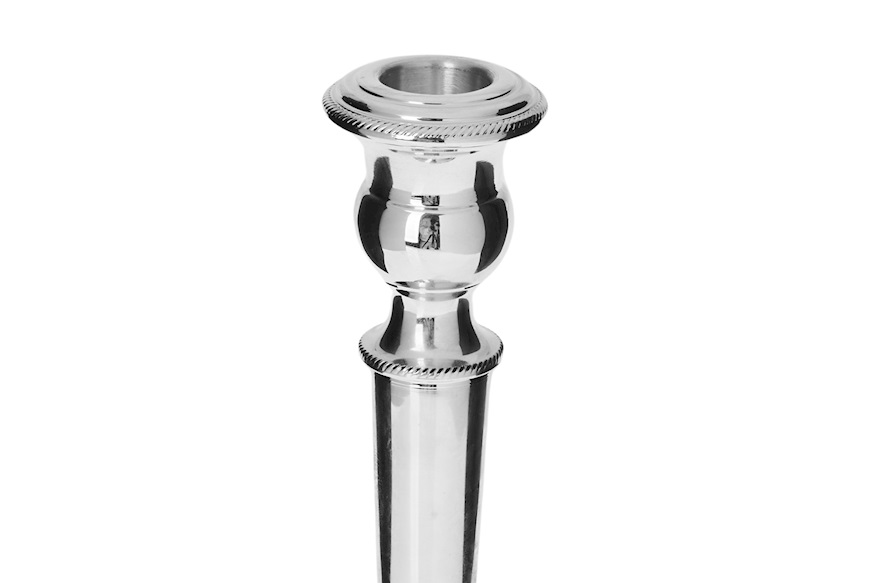 Candlestick silver one flame Selezione Zanolli