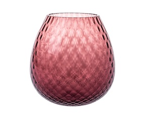 Vaso portacandela Macramè XL vetro di Murano Viola Nasonmoretti