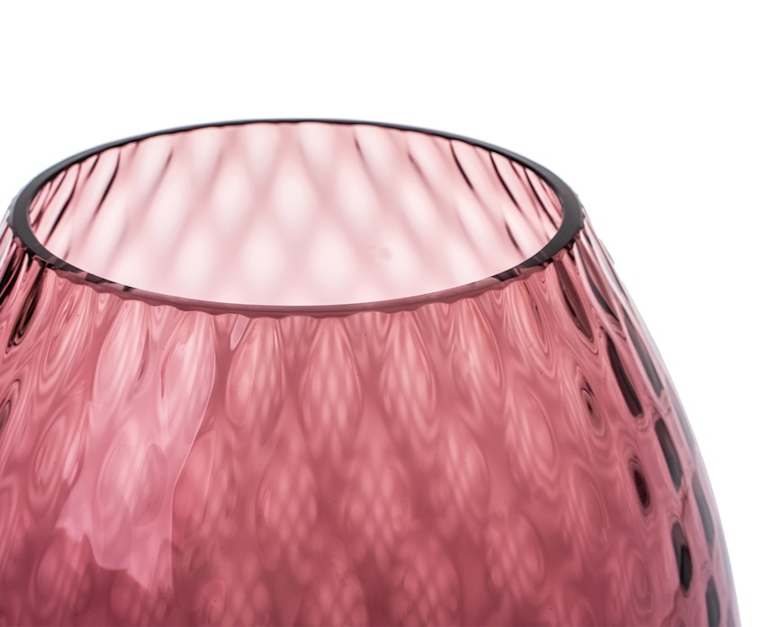 Vaso portacandela Macramè XXL vetro di Murano Viola Nasonmoretti