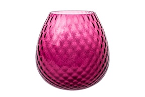 Candle holder vase Macramè XL Murano glass Ruby Nasonmoretti