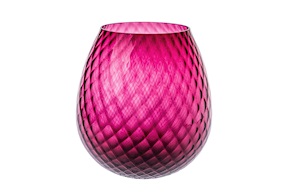 Candle holder vase Macramè XXL Murano glass Ruby Nasonmoretti