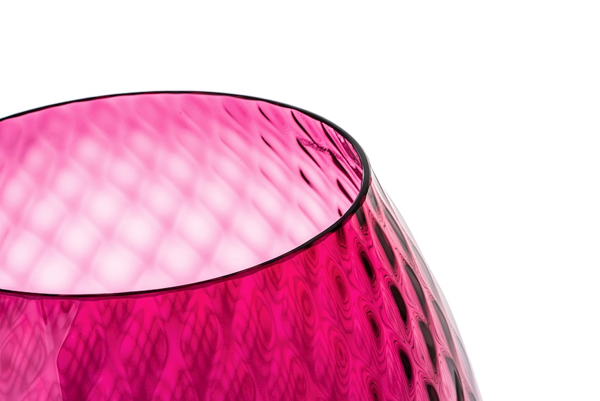 Candle holder vase Macramè XXL Murano glass Ruby Nasonmoretti