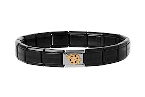 Bracciale Composable acciaio nero e Coccinella Nomination