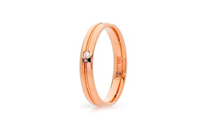 Fede Lyra oro 750‰ con diamante Unoaerre